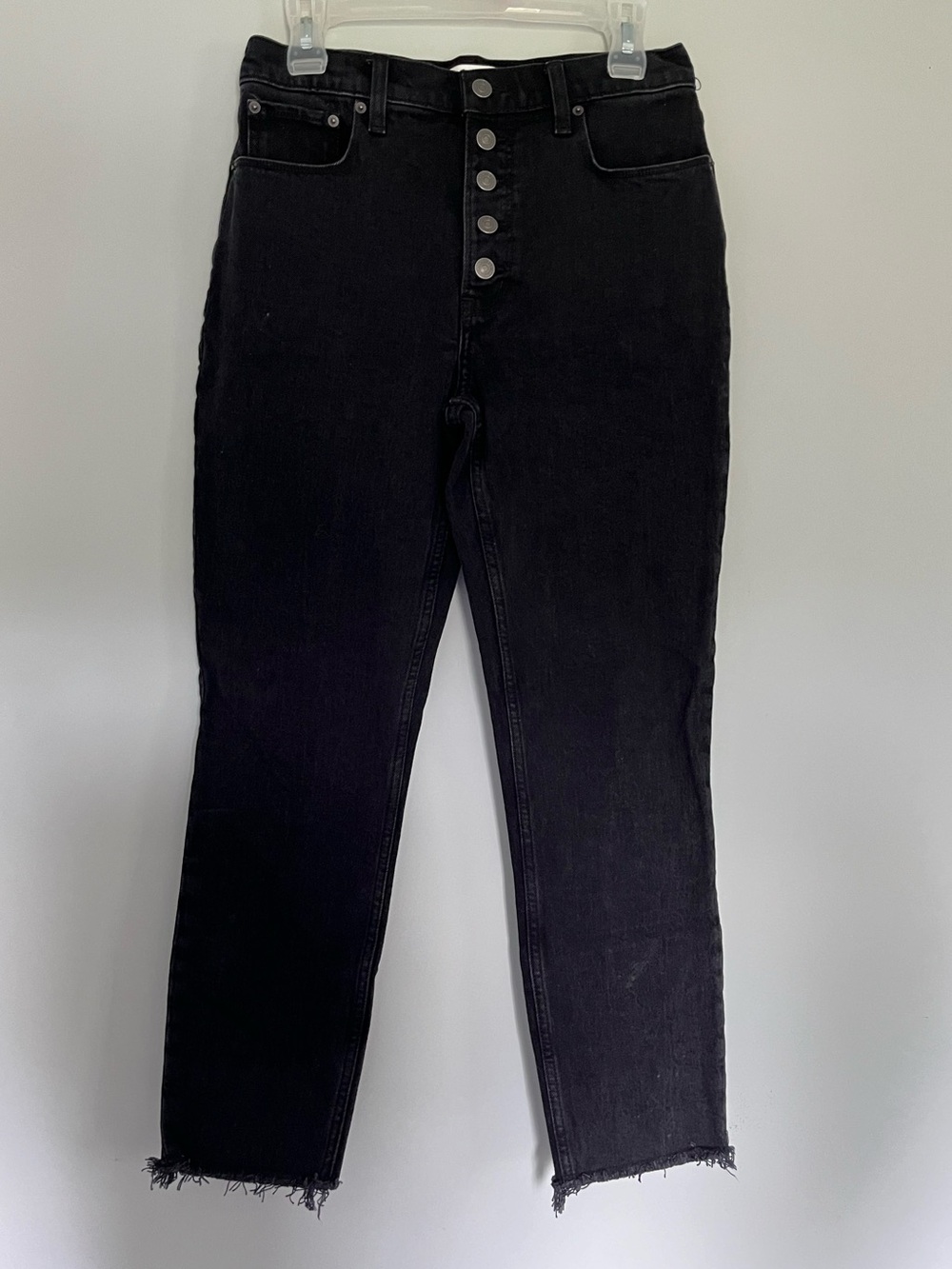 Abercrombie & Fitch High-Rise Black Button-Fly Jeans